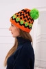 Dámská čepice Laila K283 orange neon+black+green neon