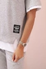 Women's butter set with short sleeves and pants grey 