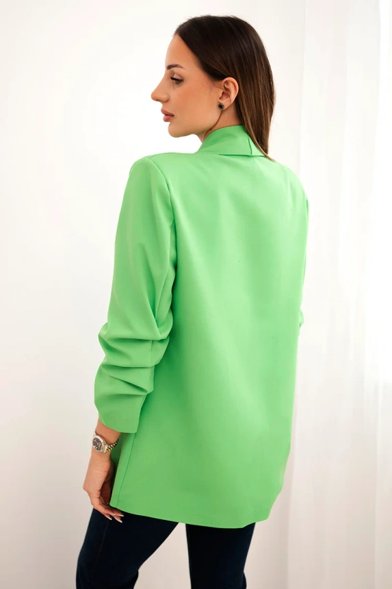 Elegant lapel blazer neon green