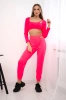Set with a top blouse pink neon