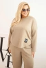 Damen Komplettset Plus Size Butter Sweatshirt und Hose mit Taschen fango