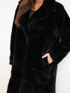 A coat women's long with a collar black