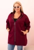 Women's butter-colored sweatshirt with decorative sleeves black