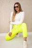 Cotton pants yellow neon