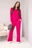 Women's viscose set with a loose blouse and pants fuchsia