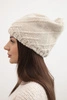 Women's winter hat with decorative knit and classic design K372 beige