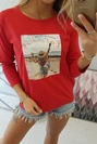 Paradies Druck Bluse rot