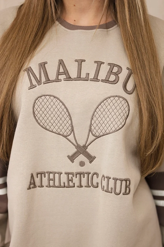 Malibu apšiltinti megztiniai tamsiai smėlio spalvos+mocca