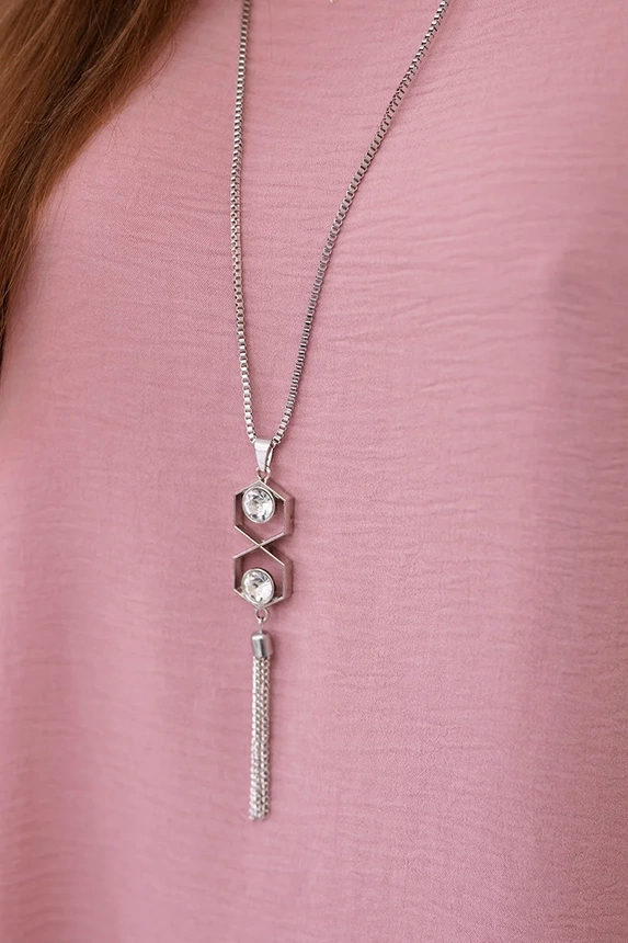 Set of blouse + pants with pendant powder pink