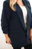 Elegant Plus Size women's blazer navy
