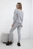 Set with oversized blouse gray