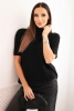 Women's loose turtleneck sweater black