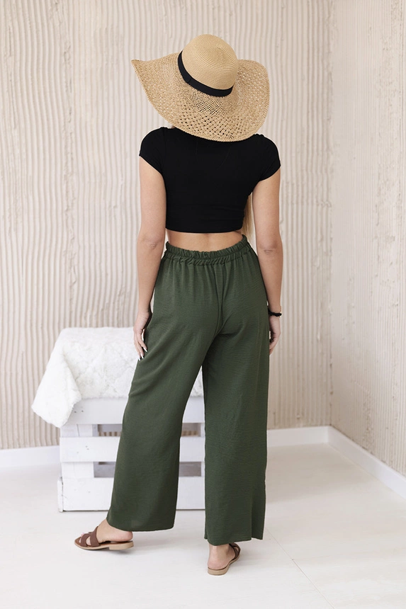 Hose mit weitem Bein khaki