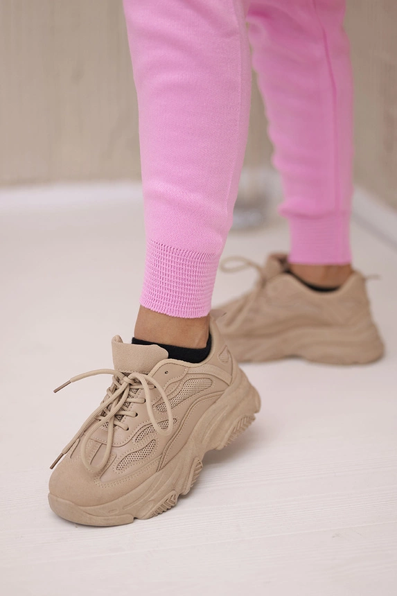 Sweater set two-piece light pink