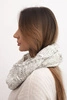Women's wool soft melange winter scarf KN25 light gray