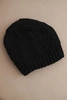 Women's winter wool hat with decorative embossing K474 black