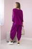 Cotton sweatshirt pants set plum