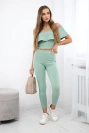 Set with a frill dark mint