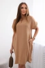 Dress with pockets camel