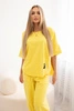 Cotton set blouse + trousers yellow