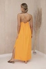Long dress with straps orange