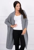 Sweater with batwing sleeve dark gray