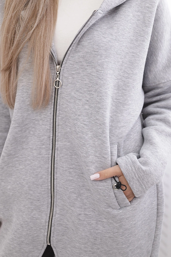 Isoliertes langes Sweatshirt grau