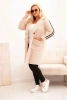 Damenmantel Plus Size aus Kunstfell mit Taschen beige