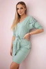 Dress with wings on the shoulders dark mint