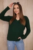 Sweater with V neckline dark green