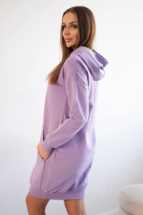 Kapuzenkleid lila