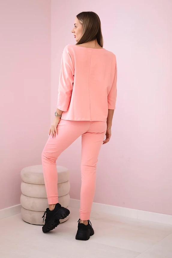 Set with Queen print apricot