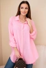 Cotton muslin shirt light pink
