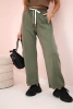 Butter trousers tied at the waist khaki