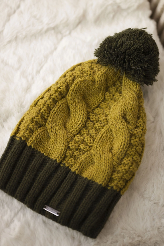 Cap with fleece Paris K212 kiwi+khaki