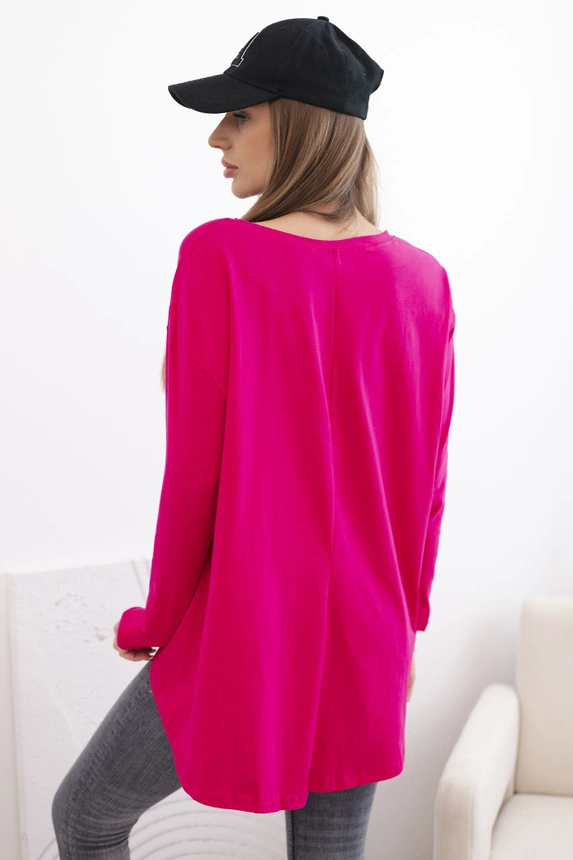 Damenbluse mit Adler und Canyon Schriftzug Fuchsia