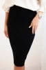 Women's viscose skirt made of stretchy knit black