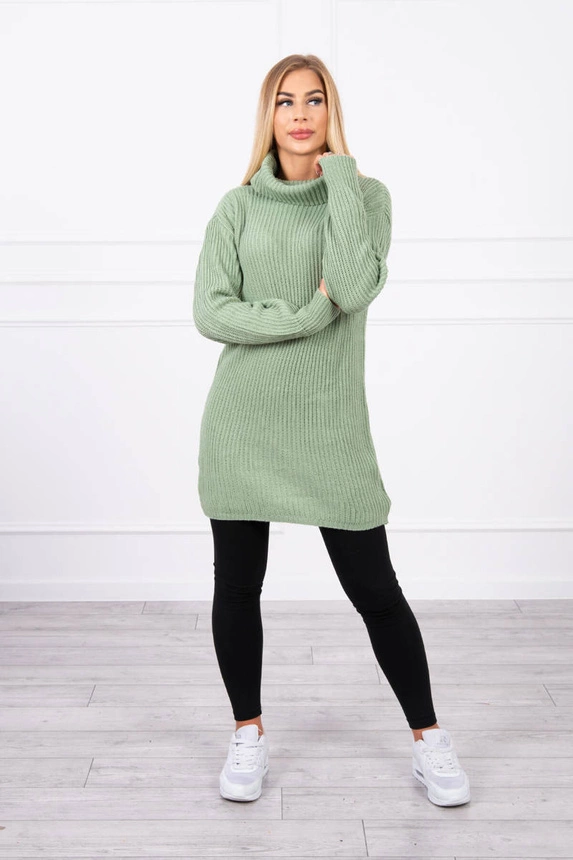 Sweater with golf dark mint