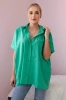 Short-sleeved cotton shirt green