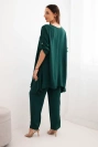 Set of blouse + pants with pendant dark green
