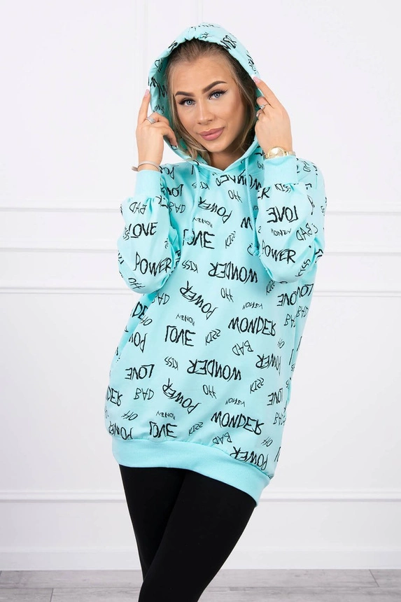 Sweatshirt with inscriptions mint