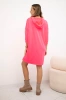 Kapuzenkleid rosa neon