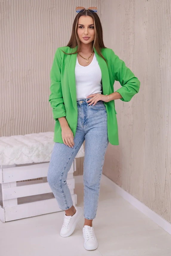 Elegant jacket with lapels light green