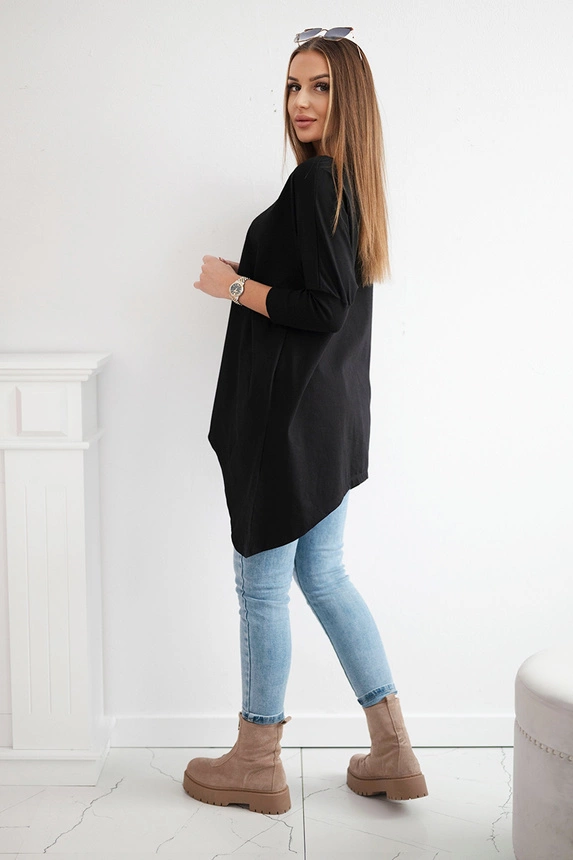 Oversize-Bluse schwarz