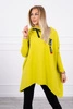 Oversize-Sweatshirt mit asymmetrischen Kiwi-Seiten