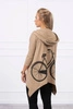 Sweatshirt mit Fahrraddruck camel