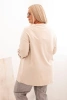 Plus Size women's blouse with cotton in a loose fit and a water neckline beige