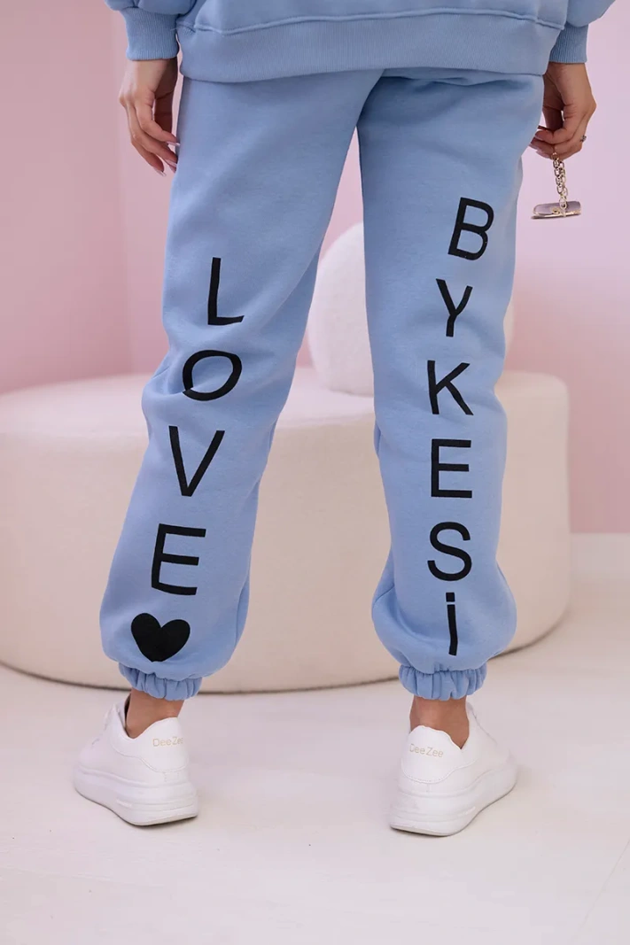 Bedrucktes Baumwoll-Set blau