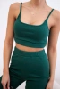 Set with high-waisted pants green