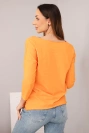 Dámská halenka s lodičkovým výstřihem oranžová